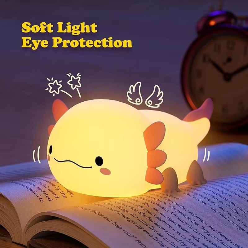 Axel Axolotl · GlowPals · Rechargeable & Touch-Activated Nightlight