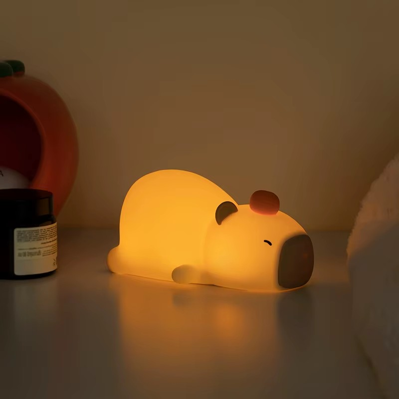 Lazy Capybara · GlowPals · Rechargeable & Touch-Activated Nightlight