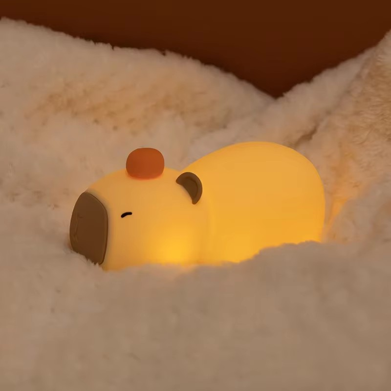 Lazy Capybara · GlowPals · Rechargeable & Touch-Activated Nightlight