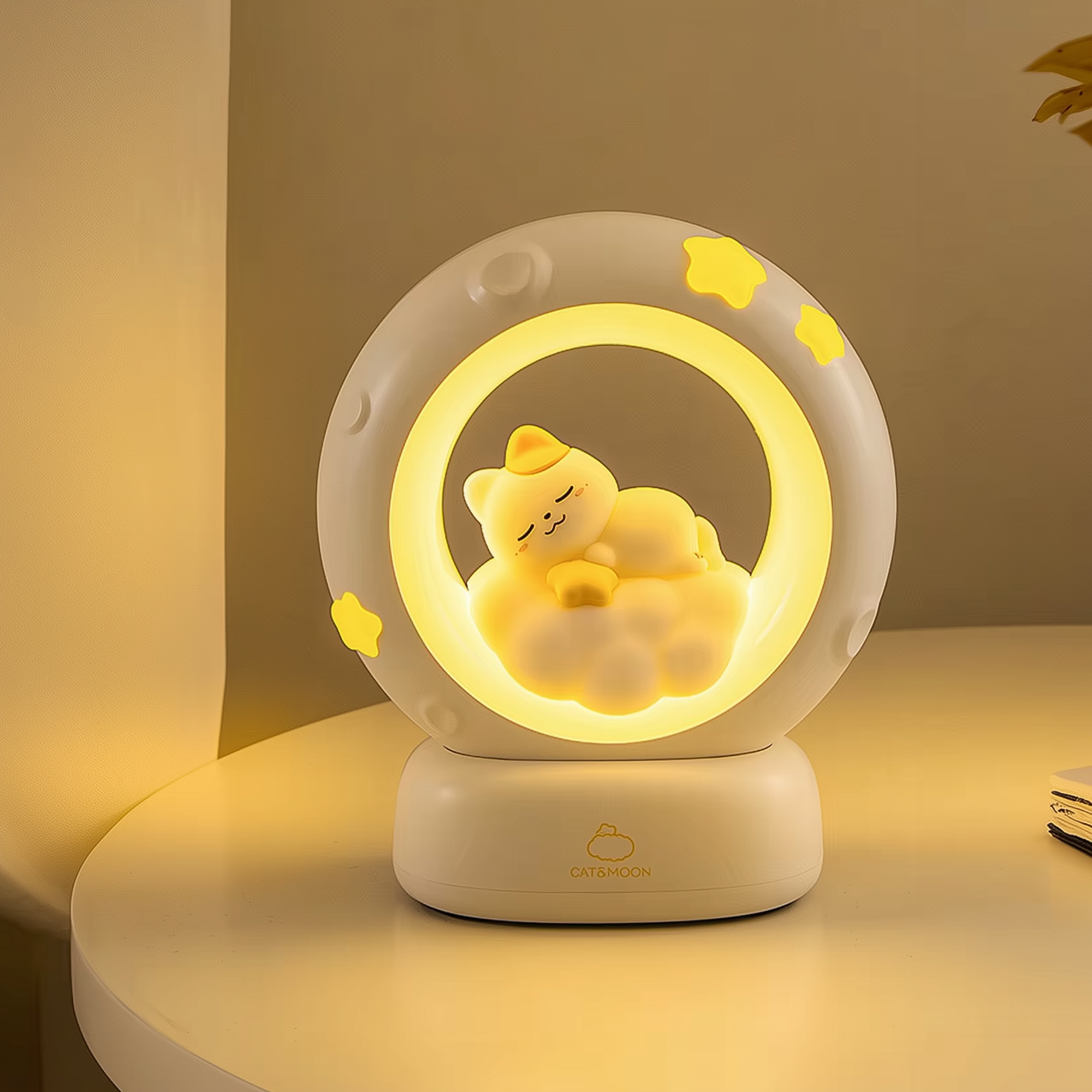 Lunar Glow Kitten · Dozzi · Rechargeable & Touch-Activated Bedside Lamp